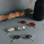 Retro Cat Eye Sunglasses Women Yellow Red Lens Sun Glasses - Image 7