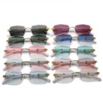 Frameless Sun Glasses Marbling Men's Sunglasses - Image 10