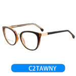 Retro Women's Cat Eye Anti-blue Light Plain Glasses Frame Optical Glasses Frame - Image 8