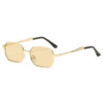 Personality Polygon Metal Sun Glasses - Image 2