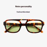 Fashion Street Shooting Catwalk Fashion Generous Double Beam Plate Sun Glasses Female - Image 7