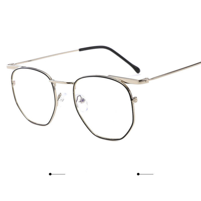 Vintage Harajuku Style Gold Rim Glasses Frame - Image 4