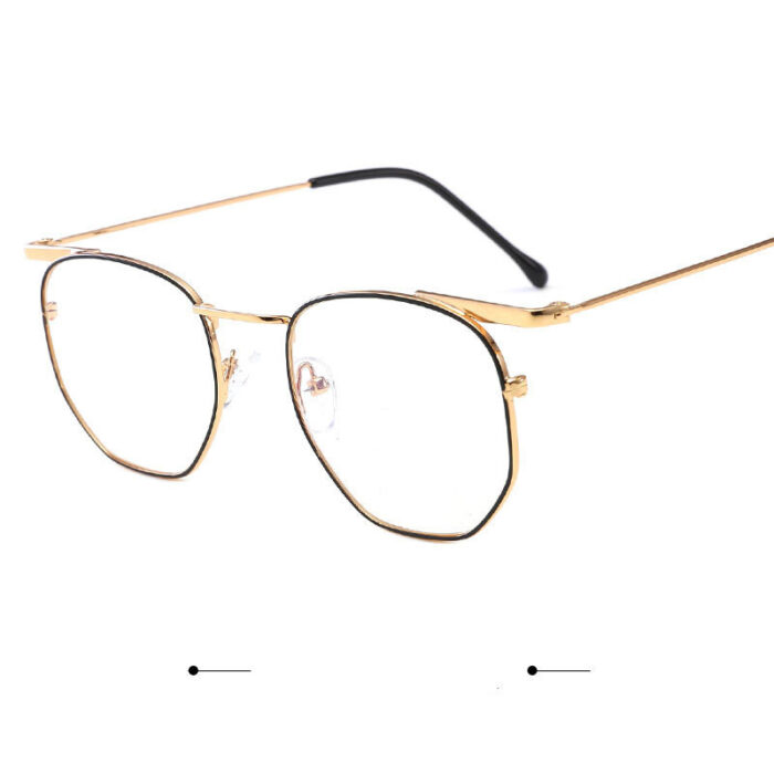 Vintage Harajuku Style Gold Rim Glasses Frame - Image 5