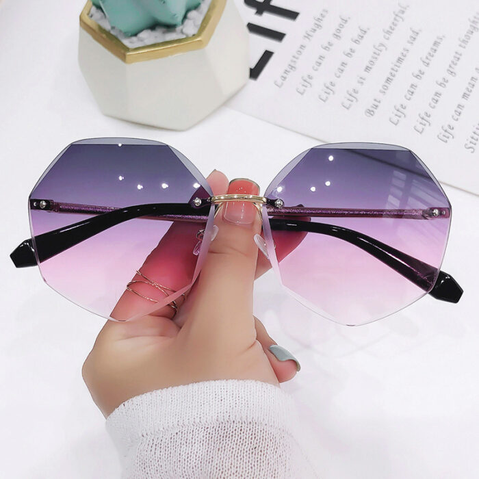 Glasses Cut-edge Polygonal Ladies Sunglasses - Image 1