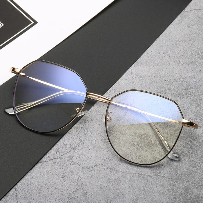 Glasses Myopia With Degree With Glasses Frame Female Korean Retro Metal Round Face Glasses Frame Super Light - Image 5