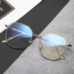 Glasses Myopia With Degree With Glasses Frame Female Korean Retro Metal Round Face Glasses Frame Super Light - Image 2