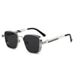 Men's Box Metal Retro UV Sun Glasses - Image 2