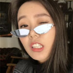 New Cute Sexy Sunglases Retro Cat Eye Sunglasses Women Metal Triangle Vintage Cateye Sun Glasses Female - Image 2