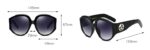 New Arrival Oversize Women Round Sun Glasses Fashion Ladies Olive Frames Glasses - Image 7