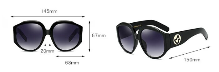 New Arrival Oversize Women Round Sun Glasses Fashion Ladies Olive Frames Glasses - Image 7