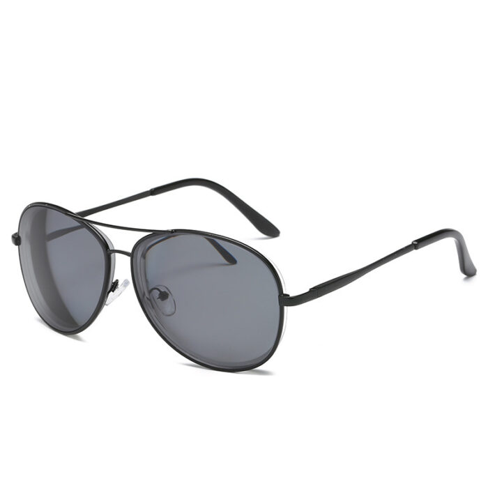 Fashionable large frame metal glasses - Image 2