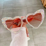 Female Cute Cat Eye Heart-shaped Sun Glasses - Image 9