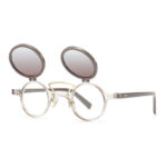 Sun Glasses Round Beige Frame - Image 3