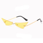 Trendy Men And Women Sun Glasses Retro Triangle European And American Cat Eye Disco Instafamous Sunglasses - Image 6
