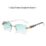 Frameless Sun Glasses Marbling Men's Sunglasses - Image 6