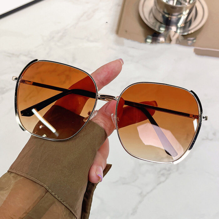 Men's And Women's Fashion UV Protection Large Face Skinny Sun Glasses - Image 7