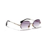 Women Oval crystal glasses eye ear ladies Rimless - Image 2