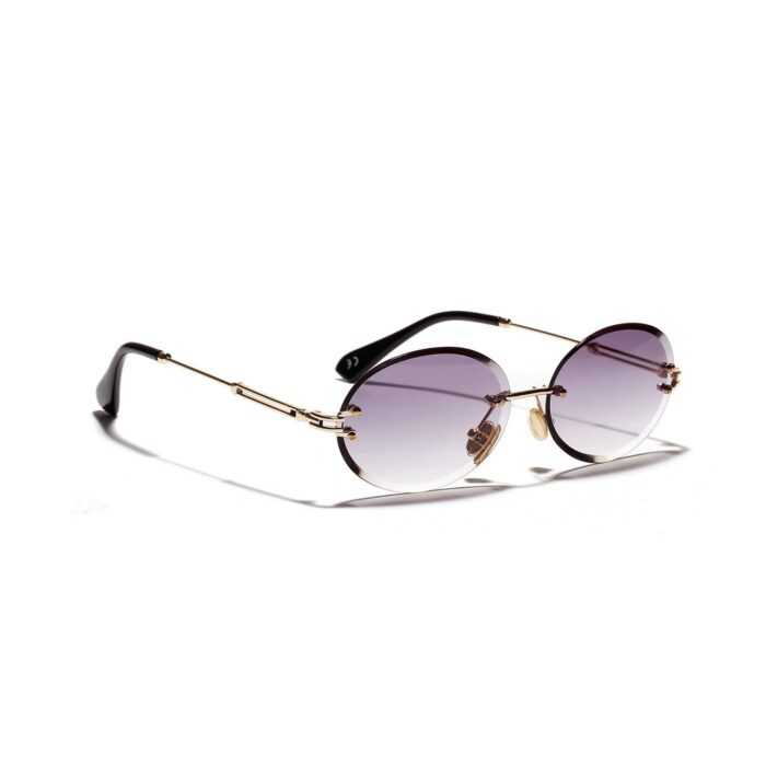 Women Oval crystal glasses eye ear ladies Rimless - Image 2