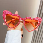 Female Cute Cat Eye Heart-shaped Sun Glasses