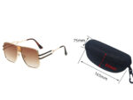 Men's And Women's Fashion Personality Square Sun Glasses - Image 4