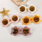 Children's Baby Cute Sun Flower Sunglasses Advanced Frosted Photo Sun-shade Glasses - Image 3