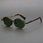 Retro Oval Black Frame Sun Shade Glasses - Image 5