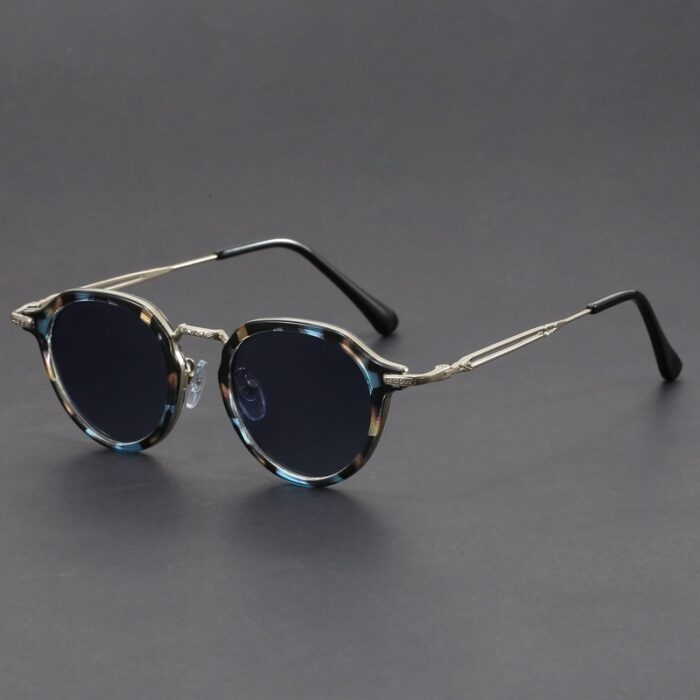 Metal Circle Frame Sunglasses UV Men And Women Sun Glasses - Image 1