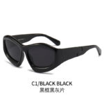 Men And Women Riding Outdoor Personality Concave Shape Sun Glasses - Image 2