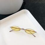 Retro Cat Eye Sunglasses Women Yellow Red Lens Sun Glasses - Image 8