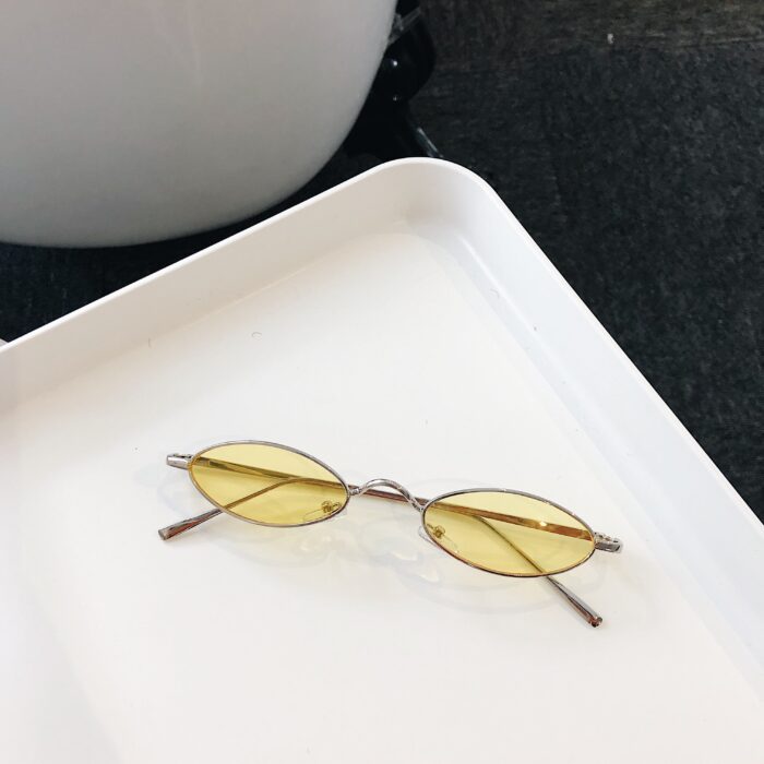 Retro Cat Eye Sunglasses Women Yellow Red Lens Sun Glasses - Image 8