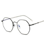 Irregular Geometric Anti-blue Light Alloy Frame Splicing Glasses - Image 4