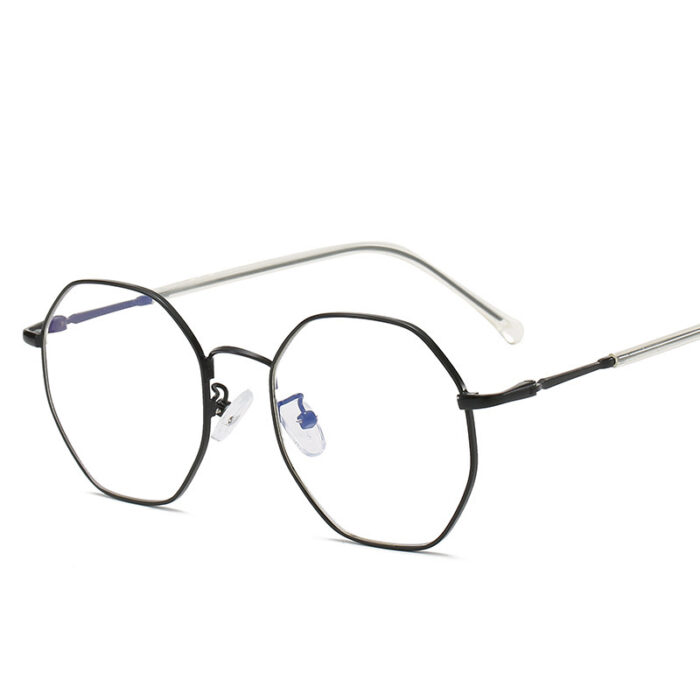 Irregular Geometric Anti-blue Light Alloy Frame Splicing Glasses - Image 4