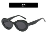 European And American Retro Oval Small Frame Sun Glasses - Image 6