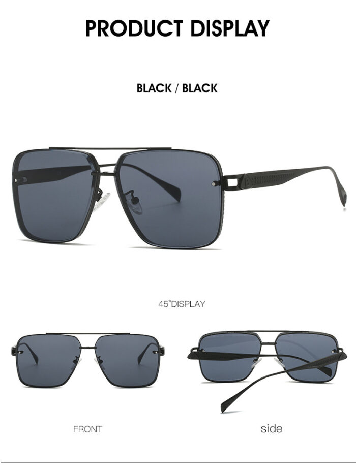Men's Casual Fashion Metal Frame Sun Glasses - Image 5