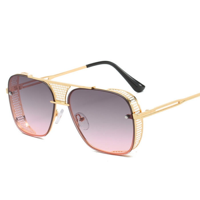 Steampunk Men's Sunglasses Cross-border Metal Hollow Glasses - Image 2