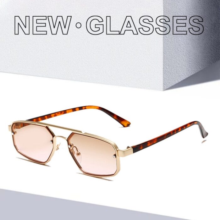Women's Fashion Retro Small Frame Metal Sun Glasses - Image 1