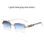 Frameless Sun Glasses Marbling Men's Sunglasses - Image 8
