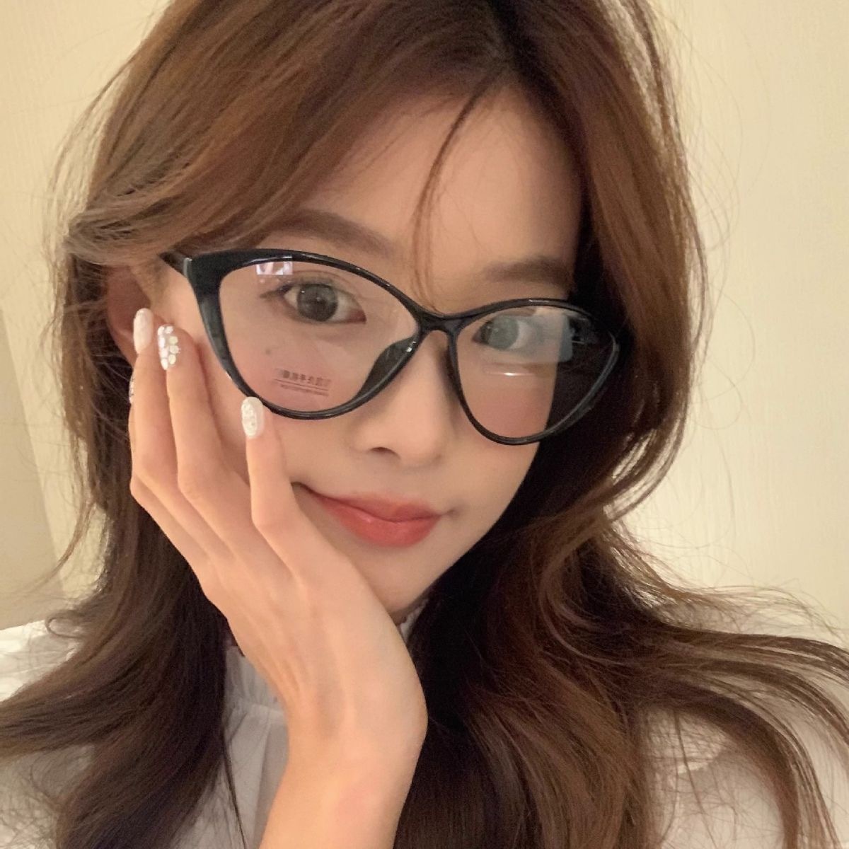 663967da-308c-4a2b-ac58-fe8722276817.jpg New Triangle Cat Eye Butterfly-shaped Hot Girl Glasses - Image 1