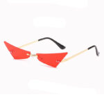 Trendy Men And Women Sun Glasses Retro Triangle European And American Cat Eye Disco Instafamous Sunglasses - Image 2