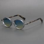 Retro Oval Black Frame Sun Shade Glasses - Image 4