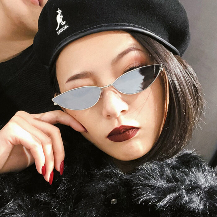 New Cute Sexy Sunglases Retro Cat Eye Sunglasses Women Metal Triangle Vintage Cateye Sun Glasses Female - Image 1