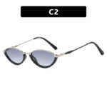 Small Frame Metal Sunglasses Sun Protection Plain Sun Glasses - Image 4