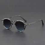 Metal Circle Frame Sunglasses UV Men And Women Sun Glasses - Image 9