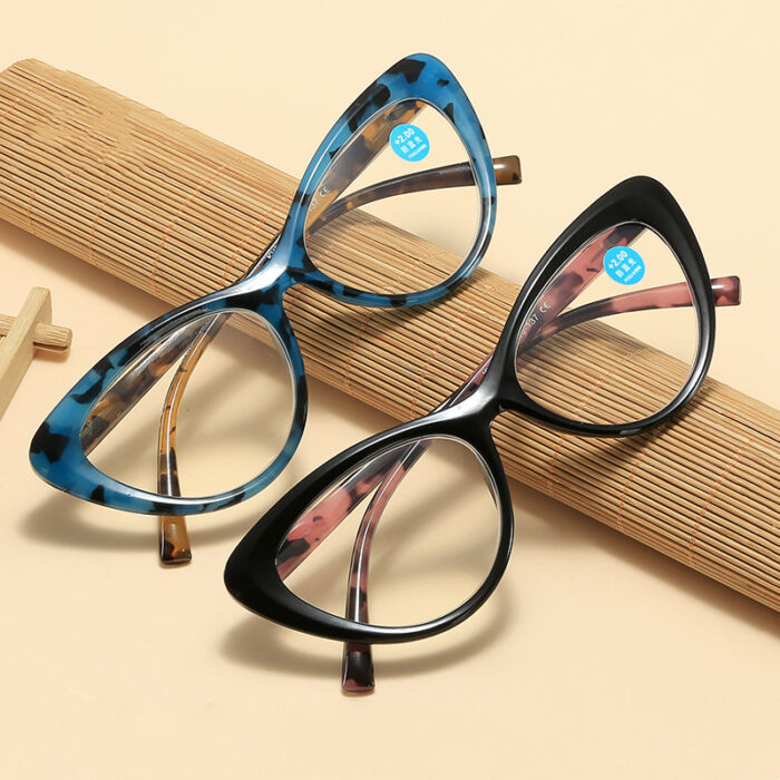 New Fashion Cat Eye Printed Anti-blue Light Reading Glasses For Men And Women - Image 1