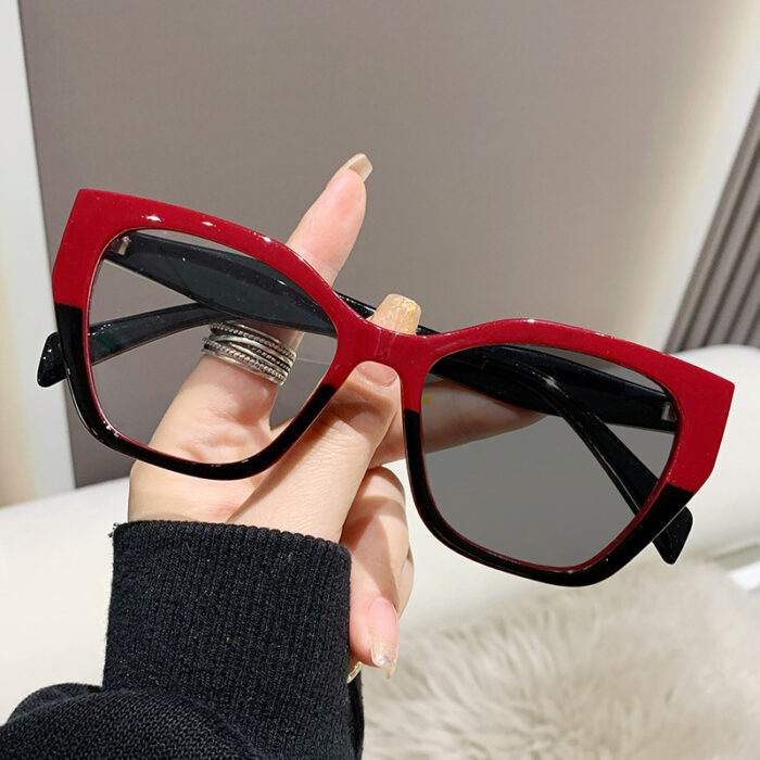 Cat Eye Glasses Frame Female Trendy Contrast Color - Image 3