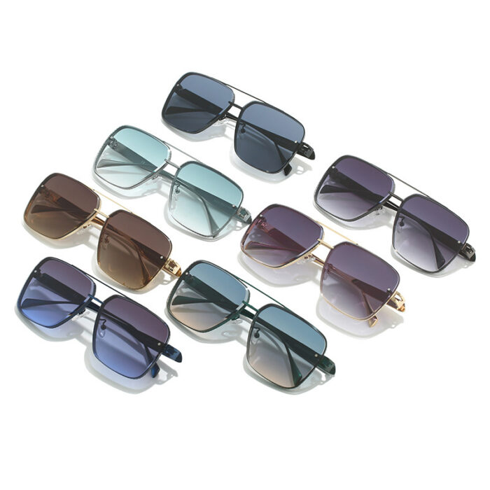Men's Casual Fashion Metal Frame Sun Glasses - Image 4