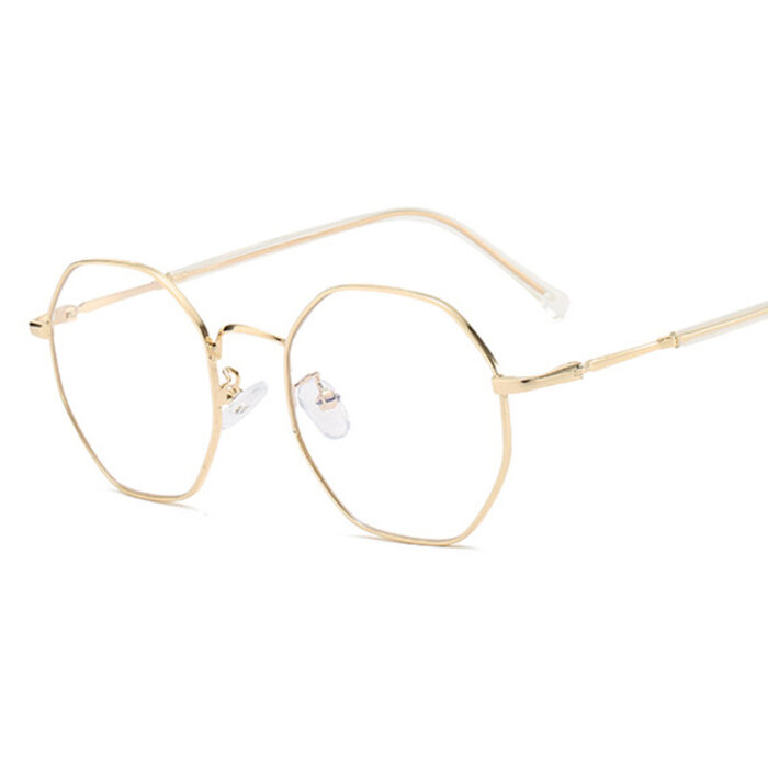 Irregular Geometric Anti-blue Light Alloy Frame Splicing Glasses - Image 6