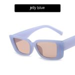 Jelly Color Square Sun Glasses Concave Shape - Image 3