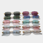 Frameless Sun Glasses Marbling Men's Sunglasses