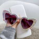 Female Cute Cat Eye Heart-shaped Sun Glasses - Image 5